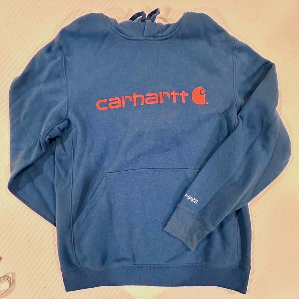 Carhartt Blue Relaxed Fit Hoodie Size Medium